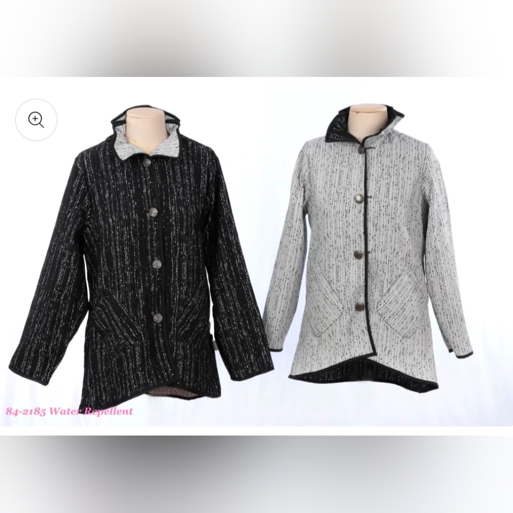 Elegant Women's Black and Gray Trench Coat